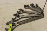 6 Adjustable Wrenches.