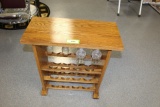 Wine/Glass Rack in Oak.