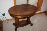 Oval Side Table w/Drawer.