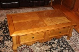 Oak Coffee Table and 2 End Tables.