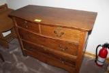 Oak Wash Stand 2 over 2 Drawer.