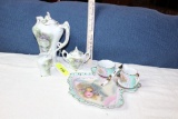 Limoges Serving Tray and Pitcher w/Creamer & Sugar.