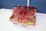 13 Cranberry Glasses.