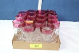 16 Kings Crown Cranberry Tea Glasses.