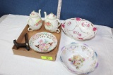 3 Floral Bowls and 2 Tea Pot/Cup Combo.