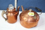 Copper Kettle and Copper Coffee Pot.