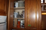 Contents of 3 Cabinets Above Side Bar Near Oven.