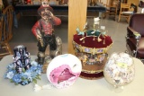 Carousel, Fireman, Seashells, Candle, Lamp.