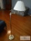 Brass floor lamp with shade