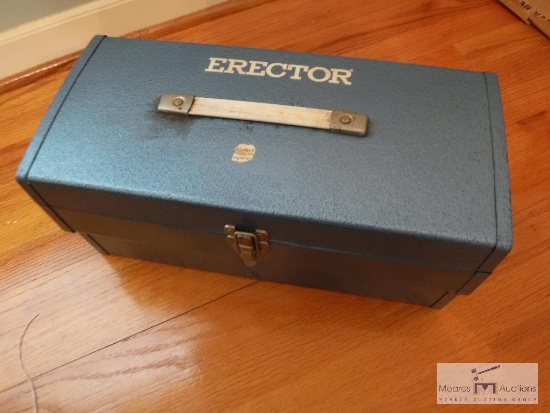Vintage Erector set in original tool box