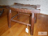 Vintage woven footstool