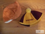 Clemson rat hat and Winthrop beanie - both original