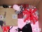 Lot of gift bags, and holiday decorations