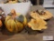 Box lot of fall decorations