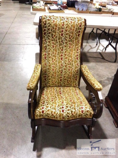Floral covered rocking chair