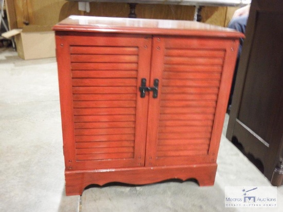 Red filing cabinet/LP storage cabinet
