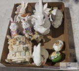 Lot of rabbit decorations