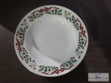 Lot of Christmas dishes - soup bowls