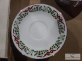 Lot of Christmas dishes - saucers