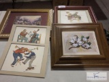 Norman Rockwell wall art - five pieces total