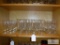 Large group of clear glassware