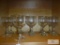 Group of (10) clear wine glasses
