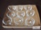 Group of (9) clear glass coffee cups