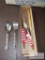 Silver-plate serving utensils - small flags - metal picks