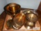 Group of brass decorative items