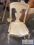Wooden occasional chair - with applied designs