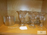 Group of (6) sundae glasses - (5) dessert bowls