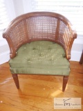 Green cushioned corner chair