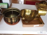 Group of brass decorative items