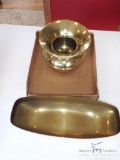 Group of brass decorative items