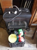 Electric stove and cleaning supplies