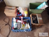 Large lot of cleaning items - lights - chemicals