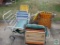 Large lot of folding chairs and lawn chairs