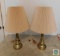 Lot of 2 brass colored lamps