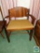 Wooden occasional chair with cushion seat