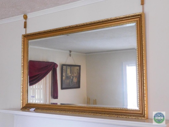 Large framed mirror - gilded - beveled edge