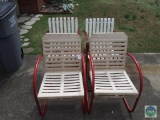Group of (4) vintage lawn chairs