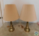 Lot of 2 brass colored lamps