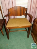Wooden occasional chair with cushion seat