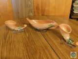 Three pieces of Roseville pottery