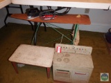 Child's homemaker toys - ironing board - stove - desk