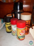 Vintage collectible Thermos bottles
