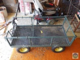 Metal pull-behind yard cart