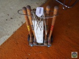 Vintage croquet set - wooden mallets