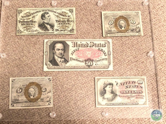 Five-piece Fractional Currency set