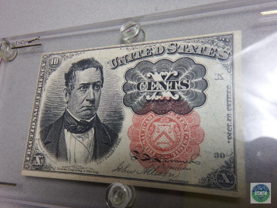 1874 10-cent Fractional currency note
